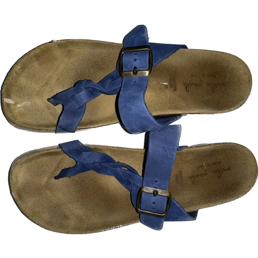 Mila Paoli Blue Braided Leather Sandals‎ size 8